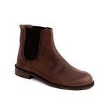 GG 22-17 מגפון גומי צד עור חום